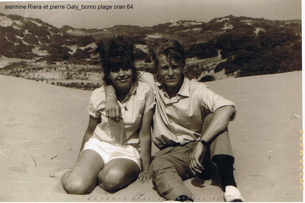 PIERRE GALY ET JEANNINE RIERA BOMO PLAGE 1964.JPG